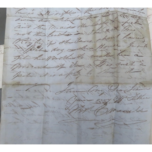 294 - Scottish letter group with 30+ mid to 19th century letters belonging to Thomas Carswell and family w... 