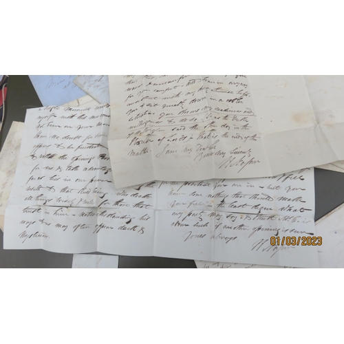 294 - Scottish letter group with 30+ mid to 19th century letters belonging to Thomas Carswell and family w... 