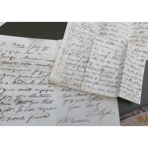 294 - Scottish letter group with 30+ mid to 19th century letters belonging to Thomas Carswell and family w... 