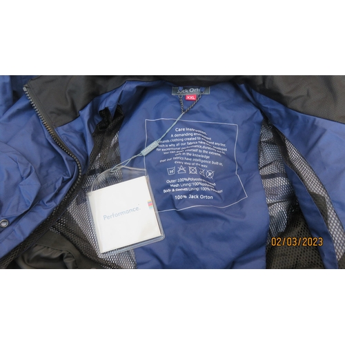 301 - Jack Orton jackets(5) from their all weather outdoor collection sizes L(1)-XXL(2) and XS(1)
Location... 