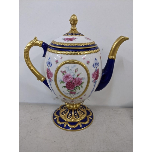 7 - A House of Faberge Imperial teapot 23cm h Location: 10.1