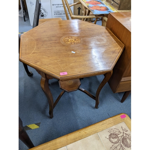 71 - THIS LOT IS WITHDRAWN
Circa 1900, a mahogany octagonal topped occasional table, together with a Geor... 