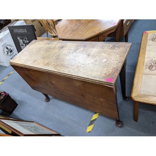 71 - THIS LOT IS WITHDRAWN
Circa 1900, a mahogany octagonal topped occasional table, together with a Geor... 