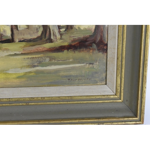 411 - Peter F. Fuller (late 20th century) British
depicting a landscape with trees, signed lower right, oi... 