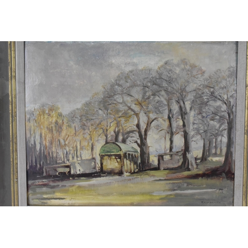 411 - Peter F. Fuller (late 20th century) British
depicting a landscape with trees, signed lower right, oi... 