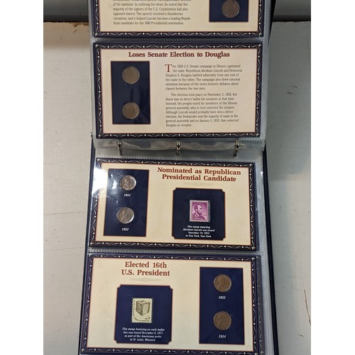 32 - A Danbury mint '100 Years of Lincoln coins and stamps 1909-2009' by PCS stamps and coins, a folder c... 