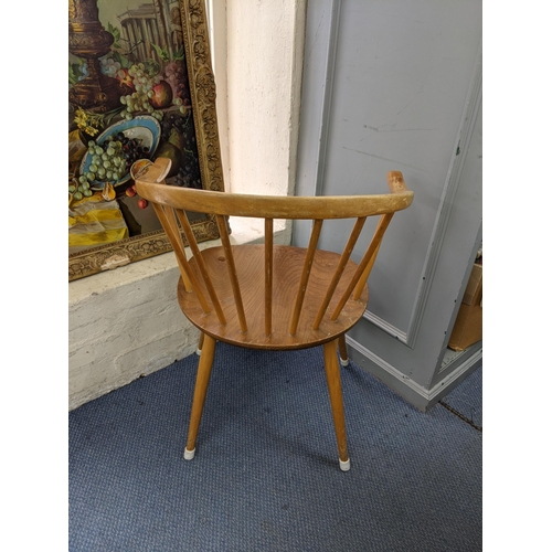 387 - A mid century Ercol cow horn dining chair
Location: LWM