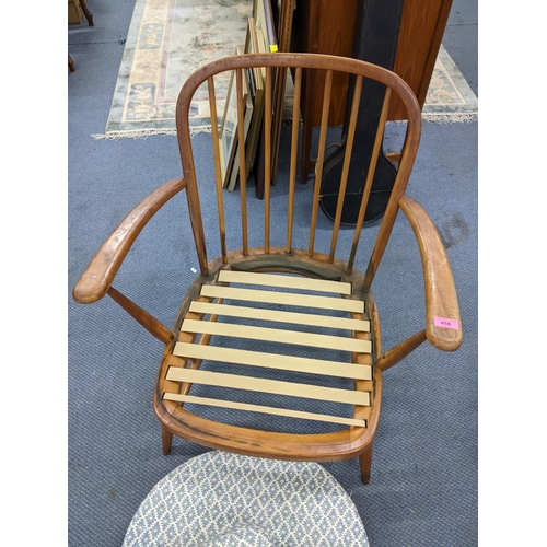 458 - A mid 20th century Ercol model 203 beech spindle back armchair
Location: A3B