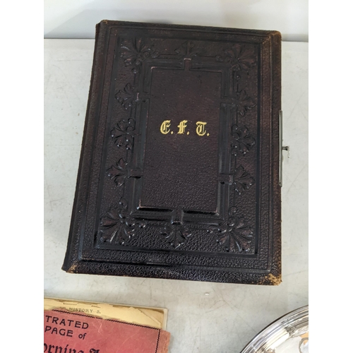 465 - An Edwardian photograph album together with a 'Humors of History' book A/F
Location: 1.2