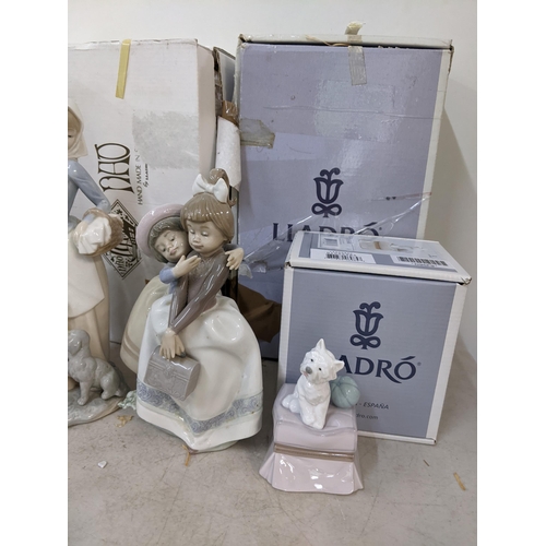 482 - Boxed Lladro and Nao ornaments to include a Lladro ornament of a dog entitled 'My Favourite Companio... 