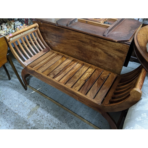 468 - A 20th century carved wooden stool, upholstered top, French carved cabriole legs on scrolled feet, a... 