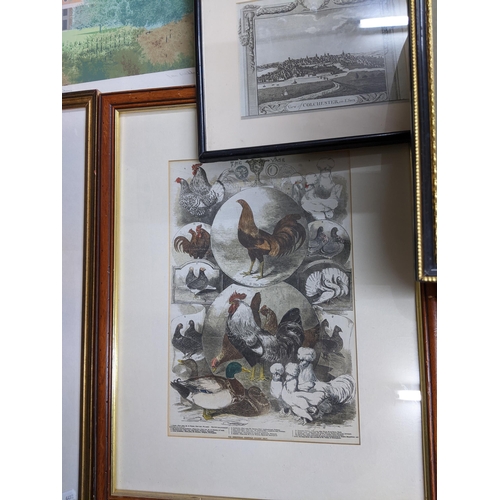 503 - A mixed lot of mainly framed and glazed pictures to include The East London Hospital for Children, a... 