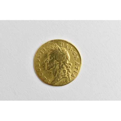 120 - Kingdom of England - James II (1685-1688) Guinea, dated 1687, second laureate bust, King James II, l... 