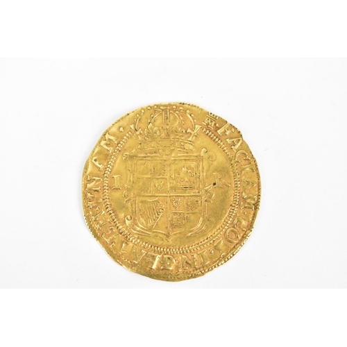 38 - Kingdom of England - James I (1603-1625), gold Unite, 2nd coinage, mm. Tower (1612-1613), forth bust... 