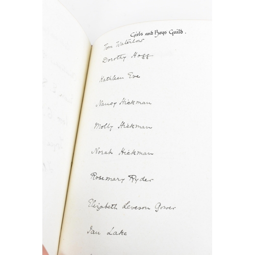 196 - An early 20th century tooled leather bound commemorative book, to honour the fifty year service of M... 