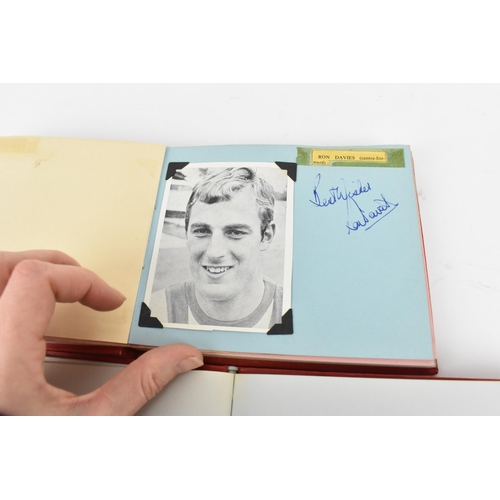 197 - Two 1960s/70s autograph books of mainly British Football teams such as Chelsea, Southampton, Manches... 