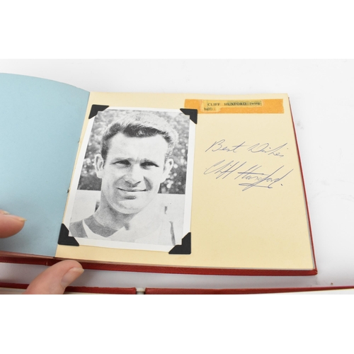 197 - Two 1960s/70s autograph books of mainly British Football teams such as Chelsea, Southampton, Manches... 