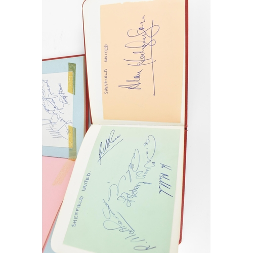 197 - Two 1960s/70s autograph books of mainly British Football teams such as Chelsea, Southampton, Manches... 