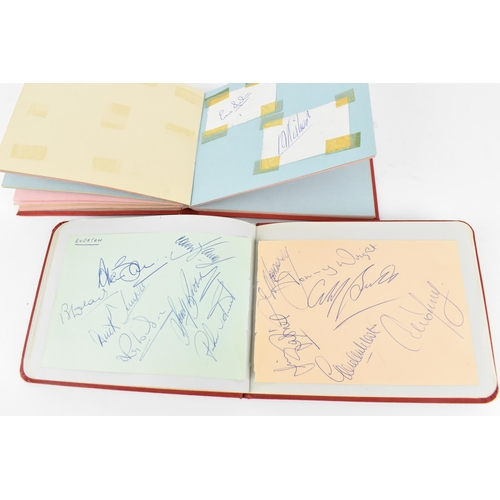 197 - Two 1960s/70s autograph books of mainly British Football teams such as Chelsea, Southampton, Manches... 