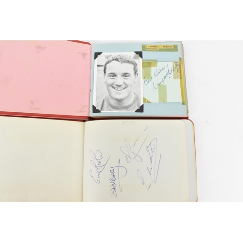 197 - Two 1960s/70s autograph books of mainly British Football teams such as Chelsea, Southampton, Manches... 