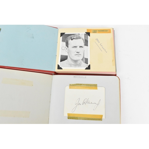 197 - Two 1960s/70s autograph books of mainly British Football teams such as Chelsea, Southampton, Manches... 