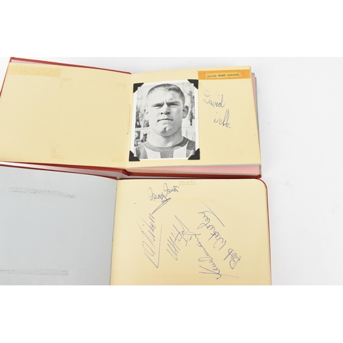 197 - Two 1960s/70s autograph books of mainly British Football teams such as Chelsea, Southampton, Manches... 
