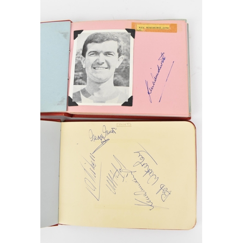 197 - Two 1960s/70s autograph books of mainly British Football teams such as Chelsea, Southampton, Manches... 