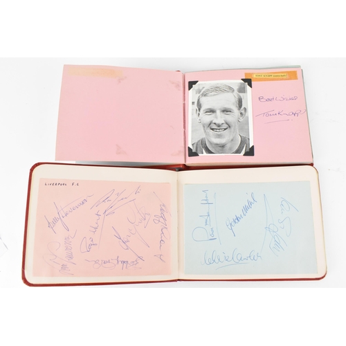 197 - Two 1960s/70s autograph books of mainly British Football teams such as Chelsea, Southampton, Manches... 