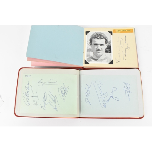 197 - Two 1960s/70s autograph books of mainly British Football teams such as Chelsea, Southampton, Manches... 