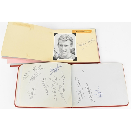 197 - Two 1960s/70s autograph books of mainly British Football teams such as Chelsea, Southampton, Manches... 