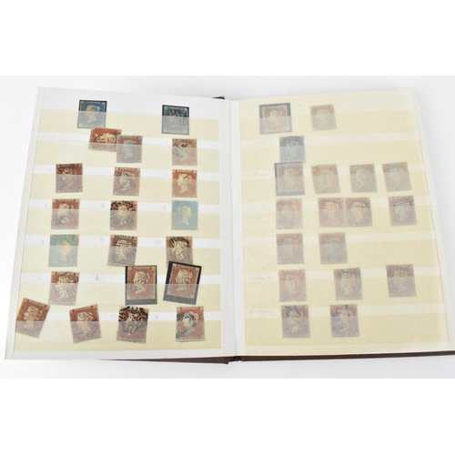 198 - A stamp album containing twenty-two penny blacks, a collection of penny reds, blue two pence, ivory ... 