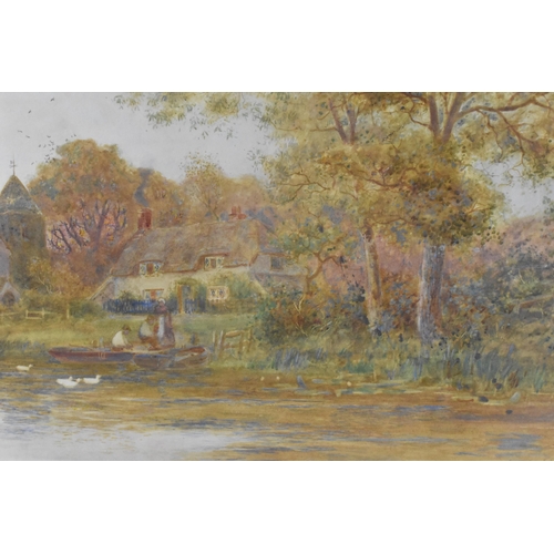 212 - Walter Stuart Lloyd (1845-1959) British
'Golden Cottage on the river Arun', signed lower right, wate... 