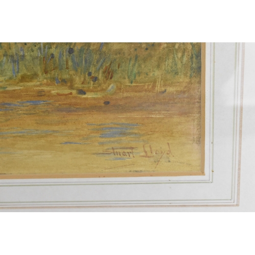 212 - Walter Stuart Lloyd (1845-1959) British
'Golden Cottage on the river Arun', signed lower right, wate... 