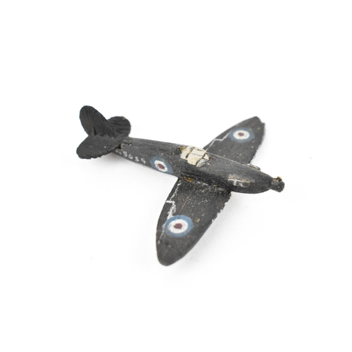 231 - Three WWII prisoner of war aircraft models, to include one of a black Spitfire K5054 prototype, a We... 