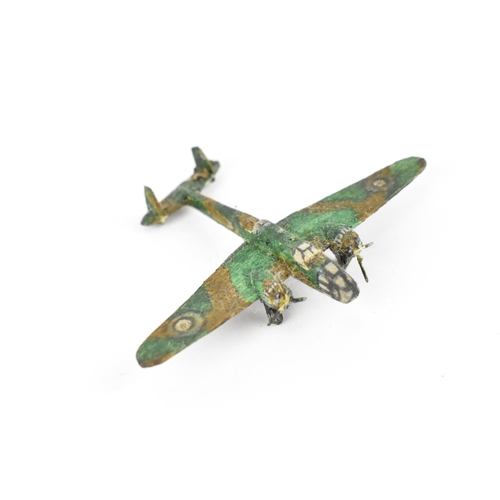 231 - Three WWII prisoner of war aircraft models, to include one of a black Spitfire K5054 prototype, a We... 