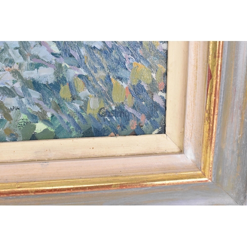 235 - Annabel Gosling (b. 1942) British
'The Lot near Cahors', depicting the French riverside with various... 