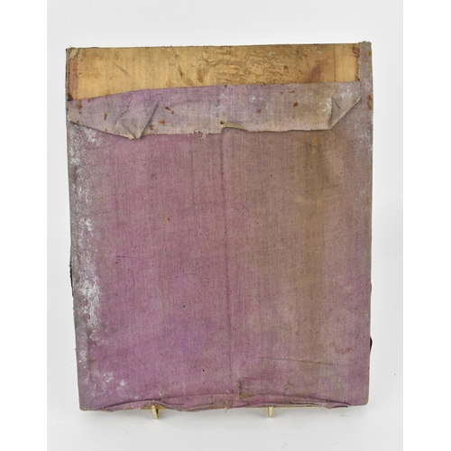 238 - A 19th century Russian icon of Christ Pantocrator, with brass and plated copper oklad, 27 cm x 22 cm