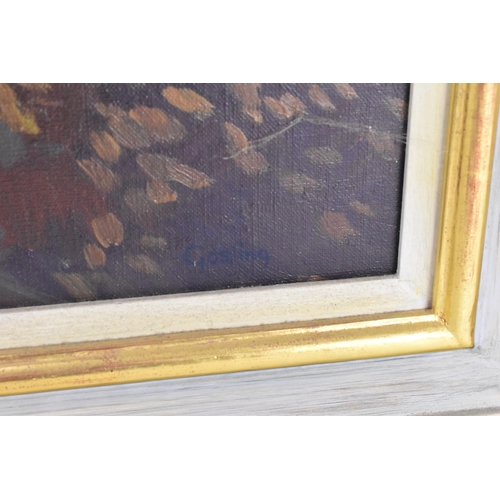 249 - Annabel Gosling (b. 1942) British
'Punting on the Cam', oil on canvas, signed lower left, 58 cm x 10... 