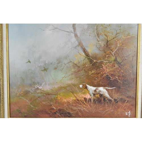 254 - Frank Jason (XX) British
 'The pointer', depicting a hunting dog in an autumnal forest, signed lower... 