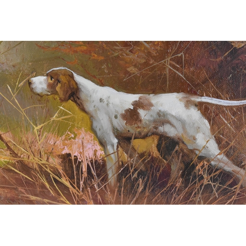 254 - Frank Jason (XX) British
 'The pointer', depicting a hunting dog in an autumnal forest, signed lower... 
