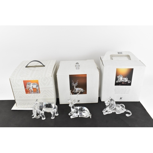 262 - Three Swarovoski CSC annual African animals, from the 'African Inspiration' series, comprising the '... 