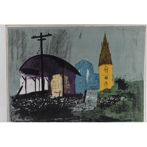 263 - John Piper (1903-1992) British
Seaton', limited edition lithograph, signed and numbered 7/75 in penc... 