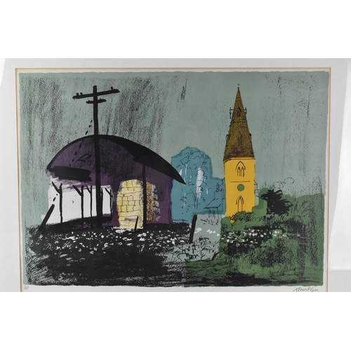 263 - John Piper (1903-1992) British
Seaton', limited edition lithograph, signed and numbered 7/75 in penc... 