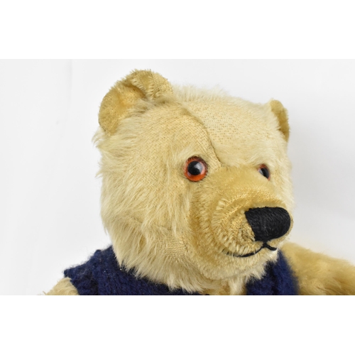 127 - A vintage Chiltern Ting-a-Ling teddy bear circa 1950's with orange and black eyes, short mohair muzz... 