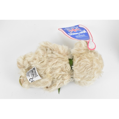 274 - A small collection of children's soft toys to include a Chiltern bear, with blonde mohair, stitched ... 