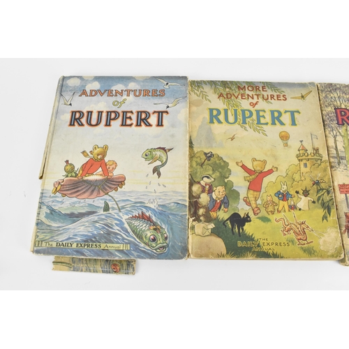 274 - A small collection of children's soft toys to include a Chiltern bear, with blonde mohair, stitched ... 