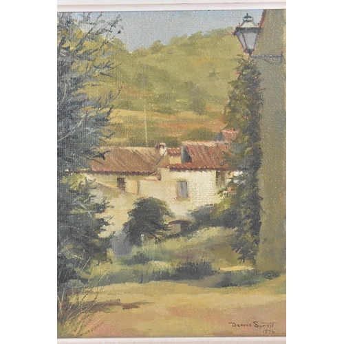 276 - Dennis Syrett (b. 1934) British
'Road into Forna, Valencia', oil on board, signed and dated 1976 low... 