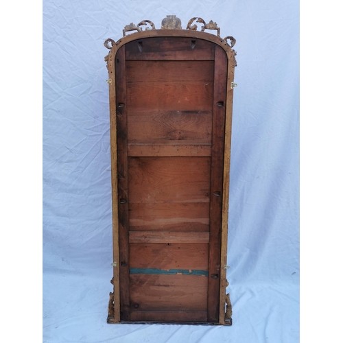 114 - A 19th century giltwood and marble console table and mirror, the table with shaped white marble top,... 