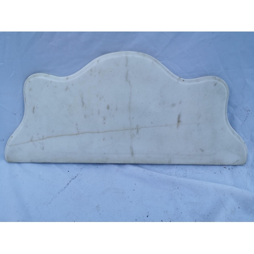 114 - A 19th century giltwood and marble console table and mirror, the table with shaped white marble top,... 