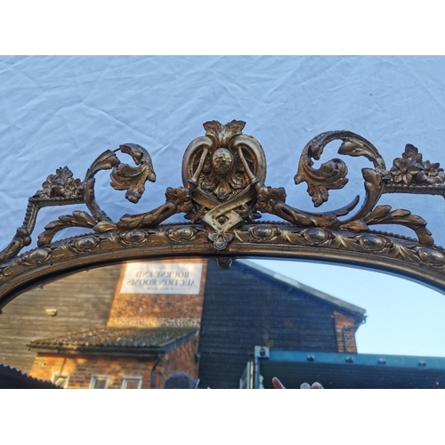 114 - A 19th century giltwood and marble console table and mirror, the table with shaped white marble top,... 